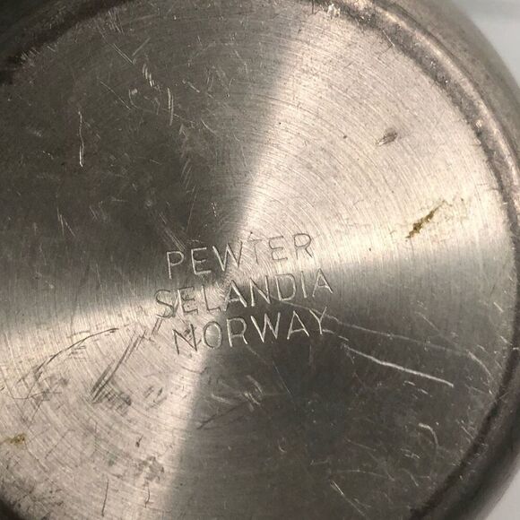 pewter selandia norway art deco design sugar salt and pepper shakers classic mod - Picture 2 of 15